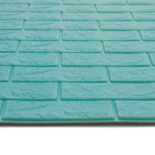 Load image into Gallery viewer, Seafoam Blue Foam Brick Wall Panel
