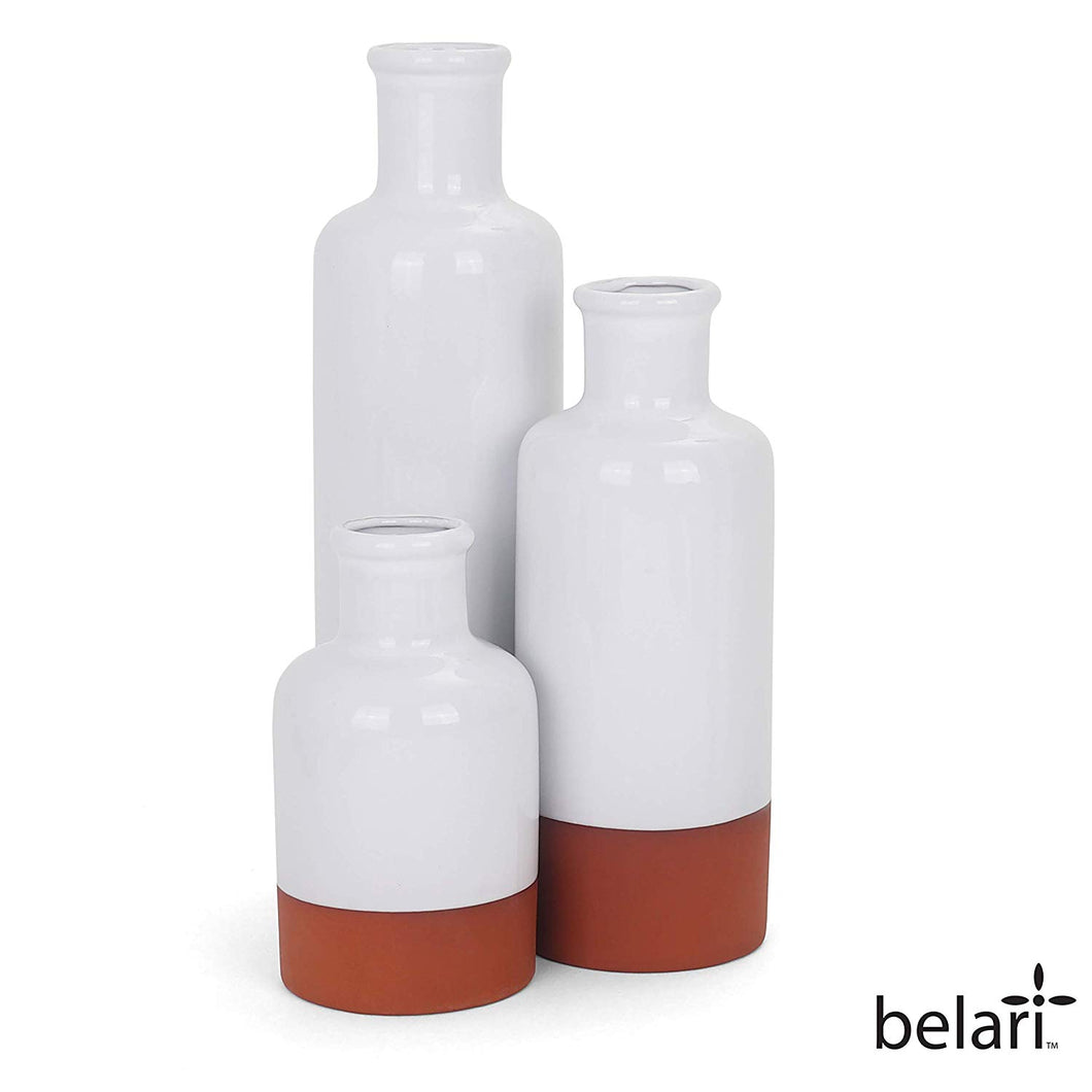 Belari Terracotta Bottle Vase Set