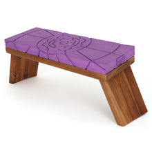 Load image into Gallery viewer, Teak Meditation Bench - Purple

